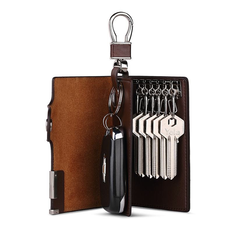 Picture of King Paul's new fashion men's key bag trend casual Joker cowhide key bag men's a generation of hair