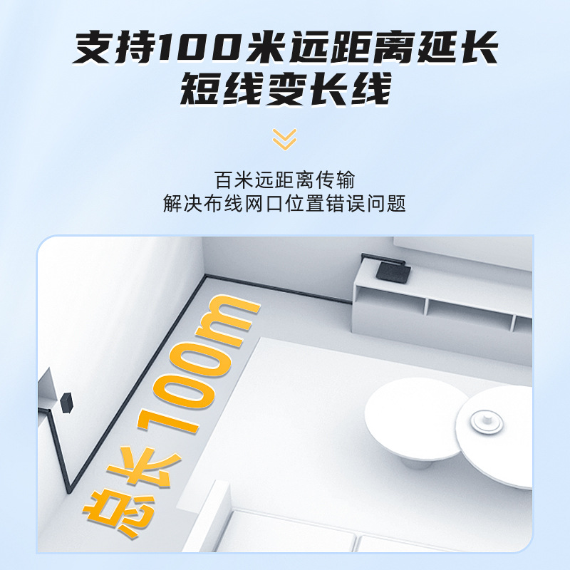 Picture of Network Cable Connector Extender Adapter Rj45 Network Gigabit Dual-Pass Head Broadband Crystal Head Network Straight-Through Head