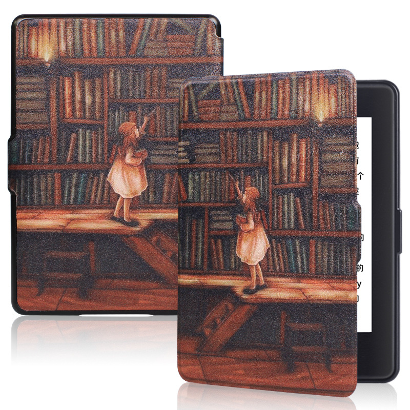 Picture of Spot Suitable for Kindle Protective Case 2016 Entry Version 558 Silk Pattern Painted Protective Case Migu X Leather Case