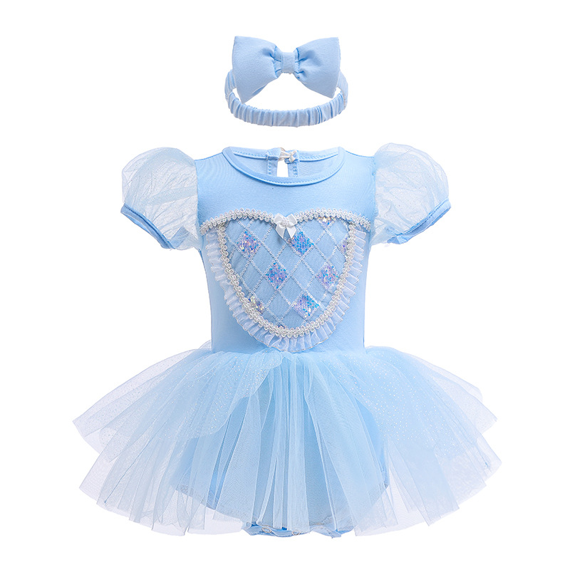 Picture of Halloween Children's Clothing, Short-Sleeved Pullover, Baby Baby Princess Jumpsuit, Princess Style Dress