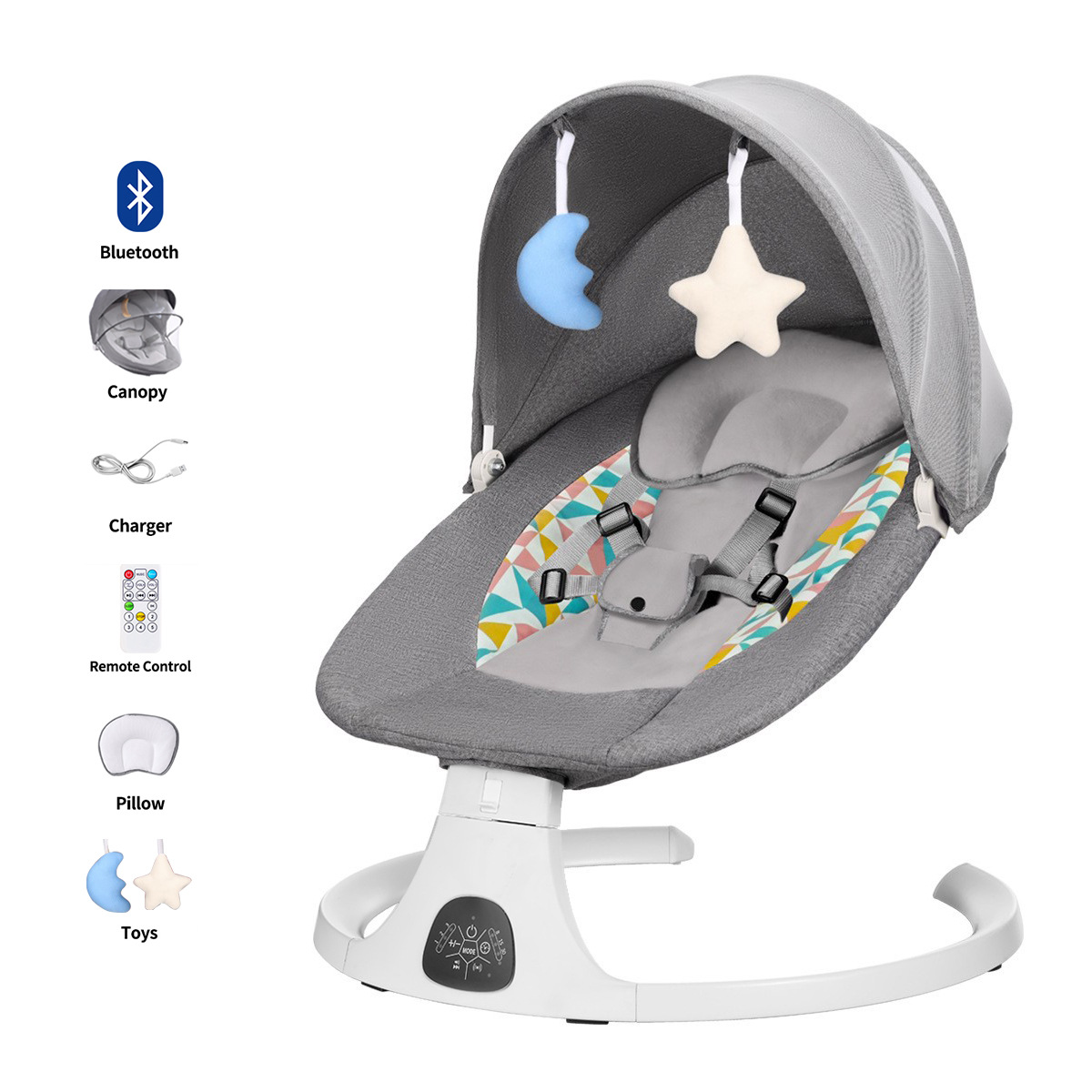 Picture of Cross-Border Dropshipping Electric Baby Rocking Chair to Coax Baby, Baby Cradle, Newborn Soothing Chair, Multi-Function