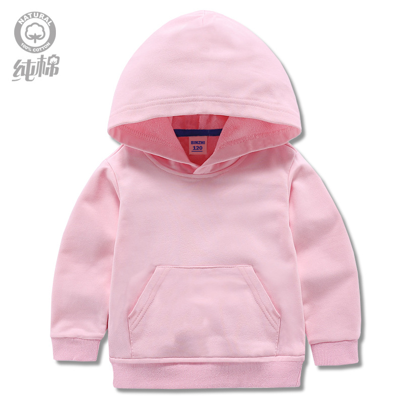 Picture of Autumn new children's clothing children's solid color hooded vests boys and girls long sleeve hoodie jacket coat a generation of hair