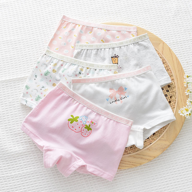 Picture of ETX women's children's underwear girls cotton underwear children's baby boxer shorts baby toddler boxer shorts 5 pieces