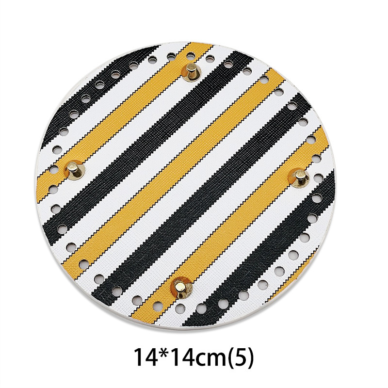 Picture of Spring and Summer handmade needle hook woven handbag DIY bag bottom plate accessories 25 * 12cmPU leather printing bag bottom base