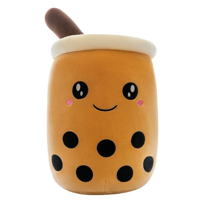Simulation fruit milk tea cup pillow plush toy large bubble tea Doll Doll Gift cross-border foreign trade