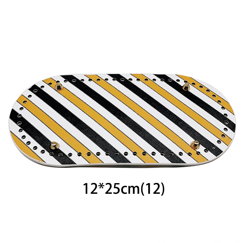 Picture of Spring and Summer handmade needle hook woven handbag DIY bag bottom plate accessories 25 * 12cmPU leather printing bag bottom base