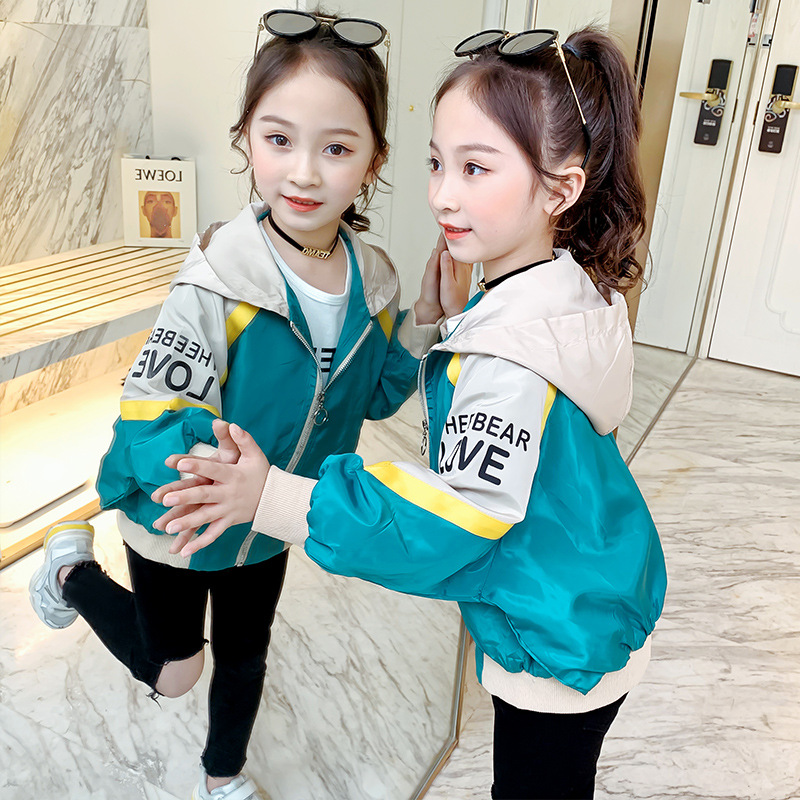 Picture of Girls' spring coat children's Korean style fashionable jacket for children 2020 new medium and big children fashionable jacket for little girls fashionable children's clothing