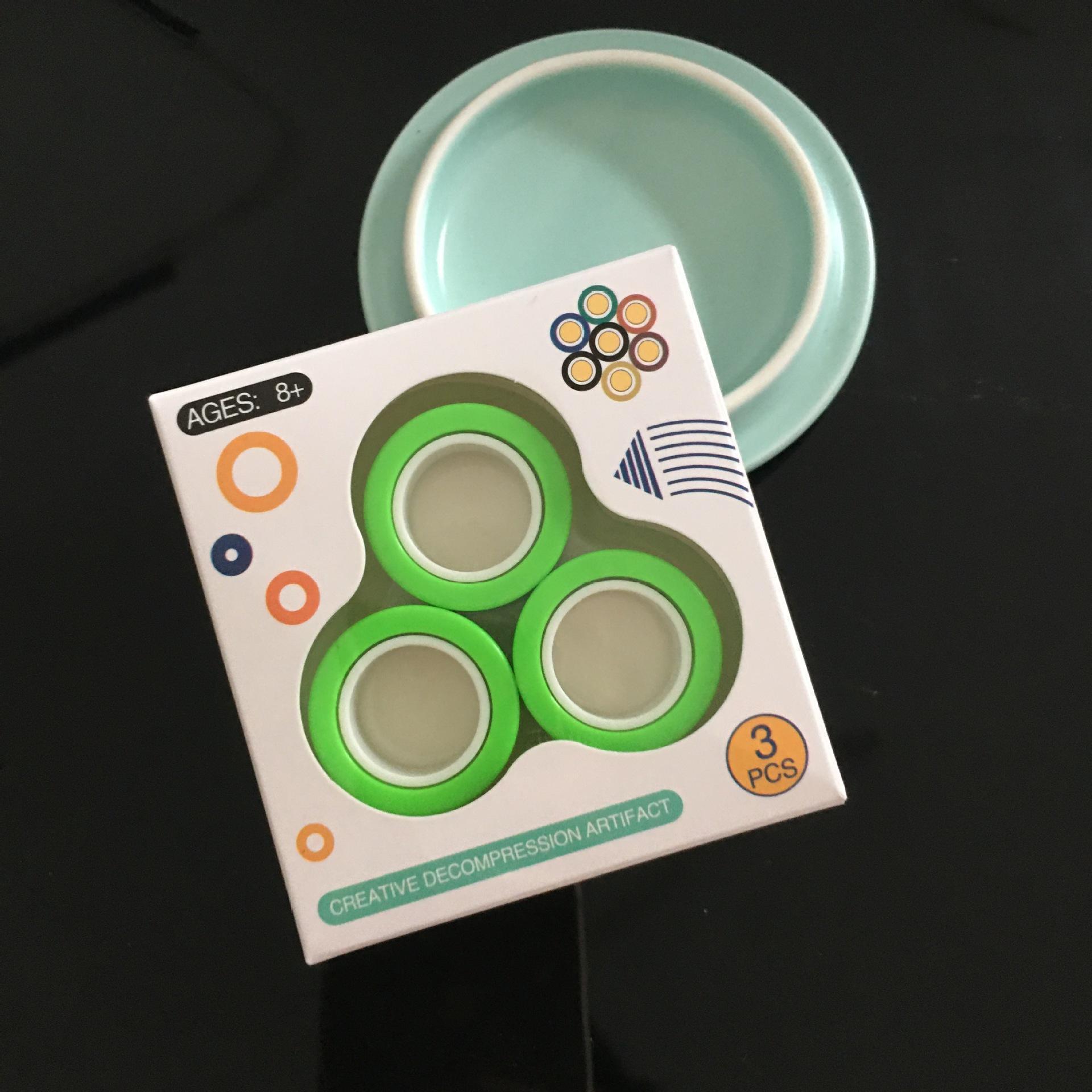 Picture of Decompression Toys New and Unique Cross-Border Amazon Magnetic Ring Ring Strong Magnetic Fingertip Spinner Toy Decompression