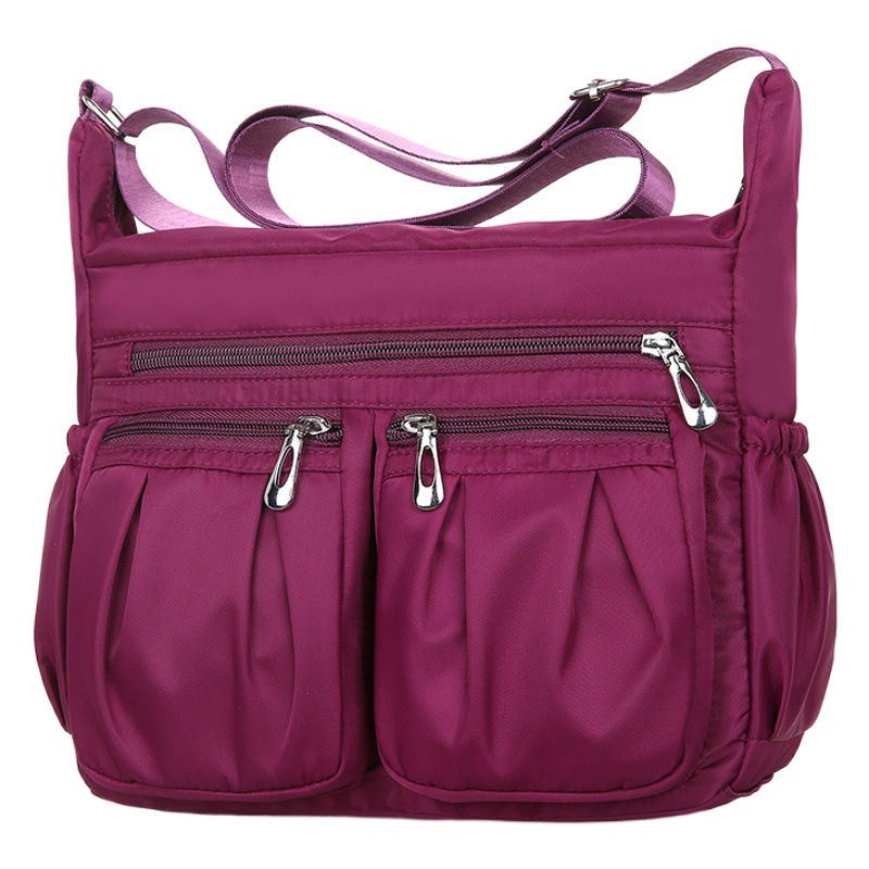 Cross-Border Wholesale Oxford Cloth Crossbody Bag for Women, Simple Nylon Women's Bag, Versatile Middle-Aged Mother's Fashion Multi-Layered Shoulder Bag