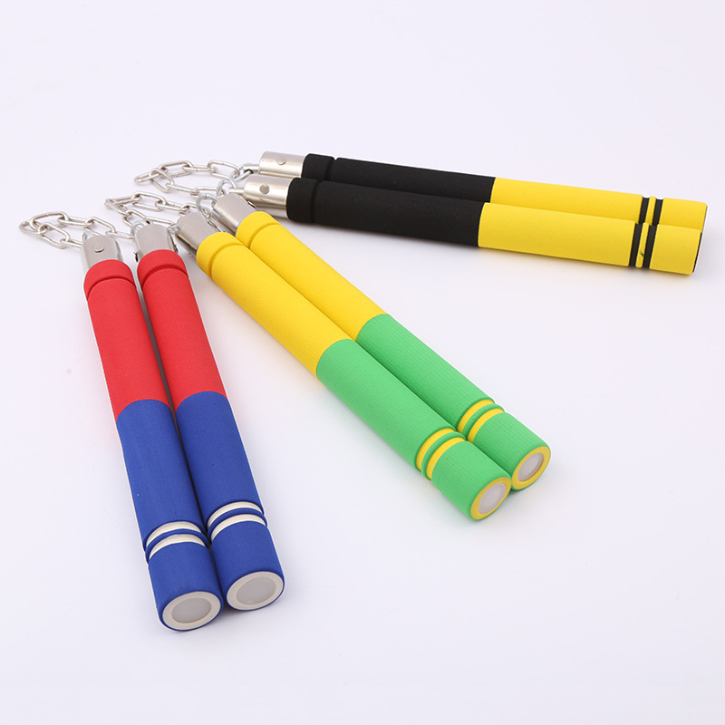 Picture of Wholesale PVC sponge nunchakus novice practice nunchakus multicolor optional taekwondo martial arts supplies show stick