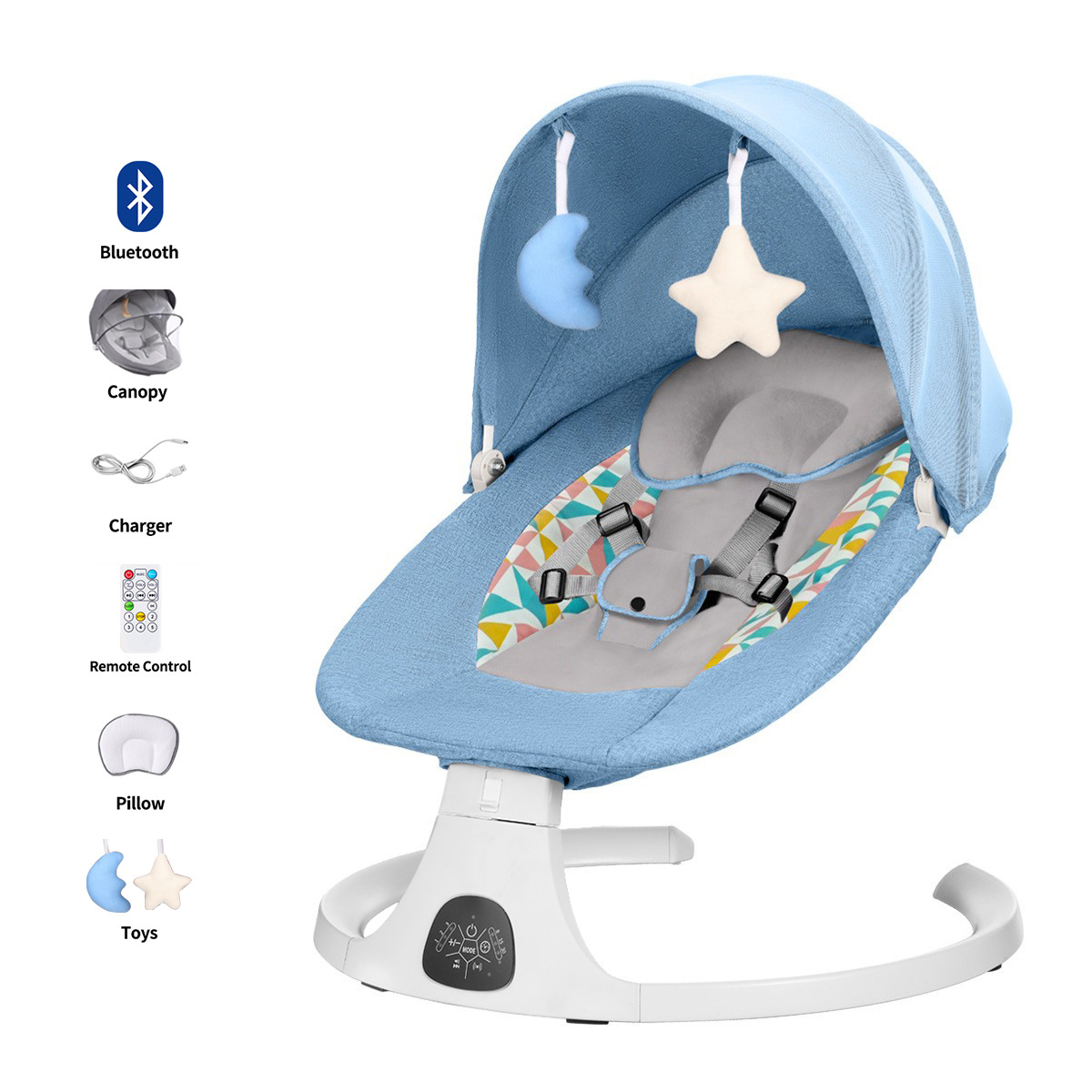 Picture of Cross-Border Dropshipping Electric Baby Rocking Chair to Coax Baby, Baby Cradle, Newborn Soothing Chair, Multi-Function
