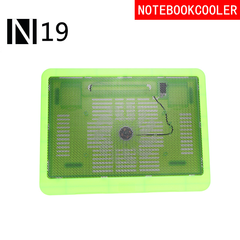 Picture of N19 notebook radiator base 12/14 inch universal large fan radiator luminous heat dissipation base cushion