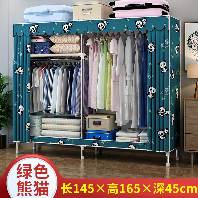 Picture of 2025 New Steel Pipe Fabric Wardrobe Simple Assembly Wardrobe Home Bedroom Cabinet Rental Single Wardrobe