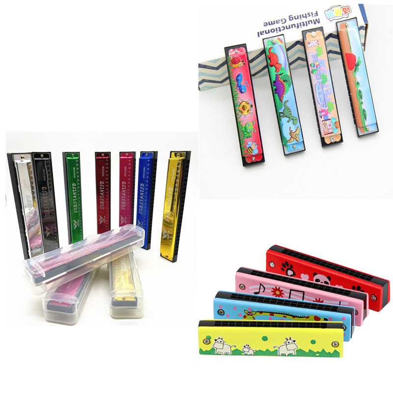 Picture of Factory Direct Sales 24-Hole C Key Harmonica Metal Harmonica Kidsren's Beginner Enlightenment Musical Instrument Educational Early Education Toys