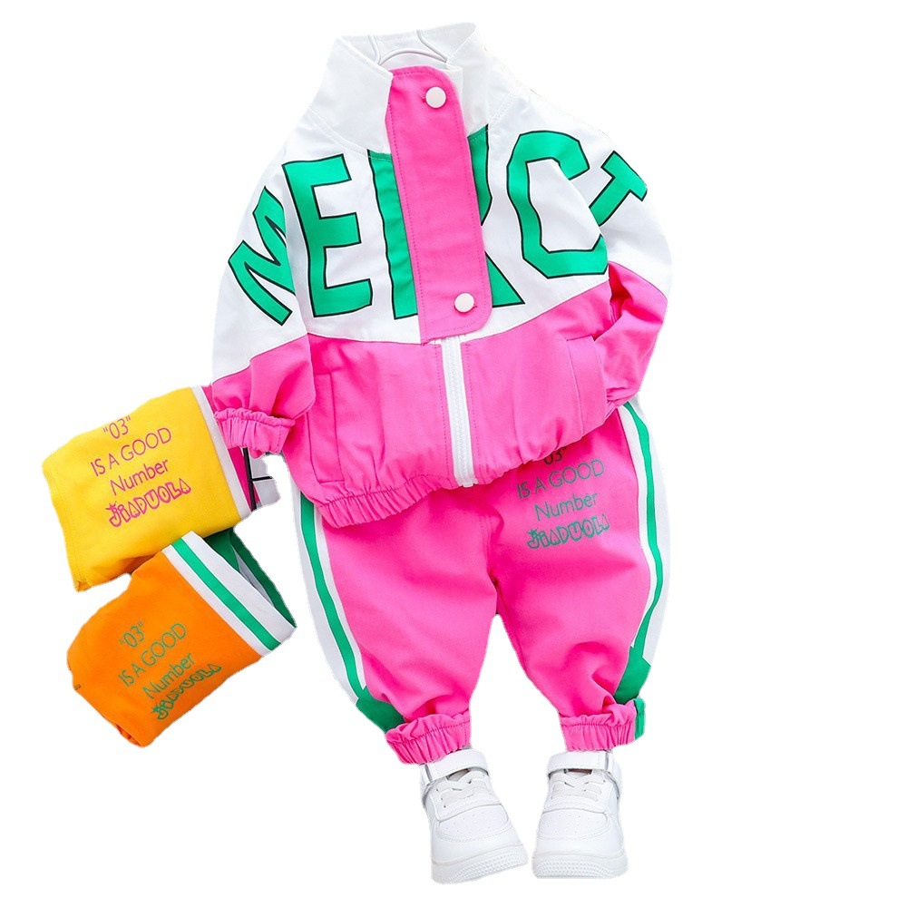 Picture of Korean version of the Spring and Autumn new men's and women's leisure sports version of the long sleeve suit foreign trade children's baby clothing a generation of hair