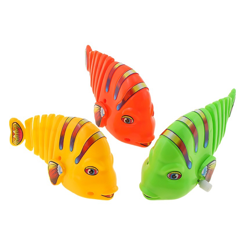 Stall selling Tiktok with net red fish 80 nostalgic chain rocking fish children's winding toy goofy fish