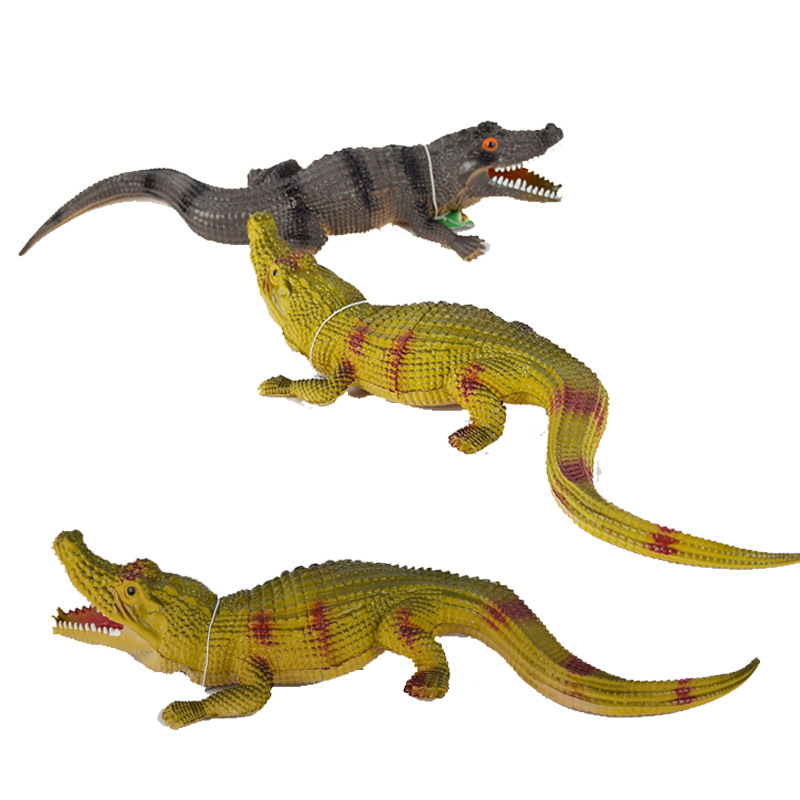 Picture of Cross-border Novelty Sounding Small Crocodile Model Toy Simulation Plastic Crocodile Chinese Alligator Tricky Decompression Small Toy