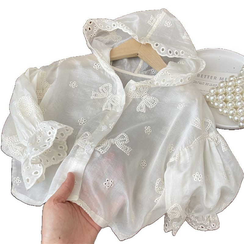 Picture of Summer 2025 New Children's Jacket Thin Ice Silk Baby Girl Lightweight Stylish Forest Style Girls' Sun Protection Clothing