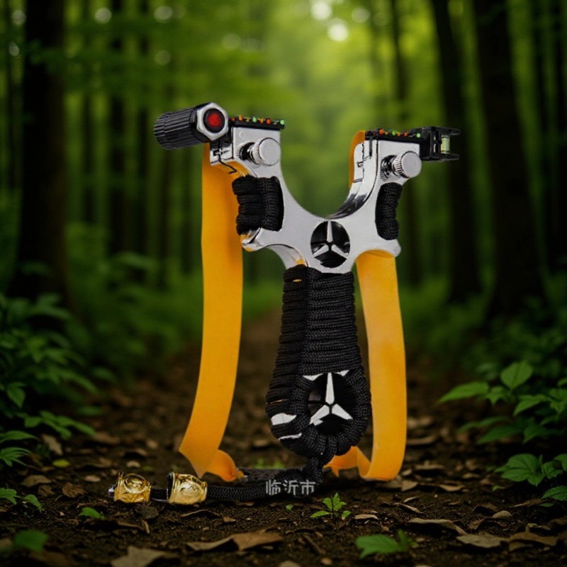New Slingshot Outdoor Competitive Resin Laser Infrared Flat Leather Tie-Free Quick-Pressure Slingshot Infrared Slingshot