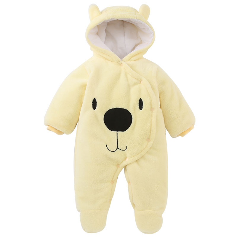 Picture of Juntai baby clothes autumn and winter warm padded newborn flannel baby jumpsuit children's climbing pajamas