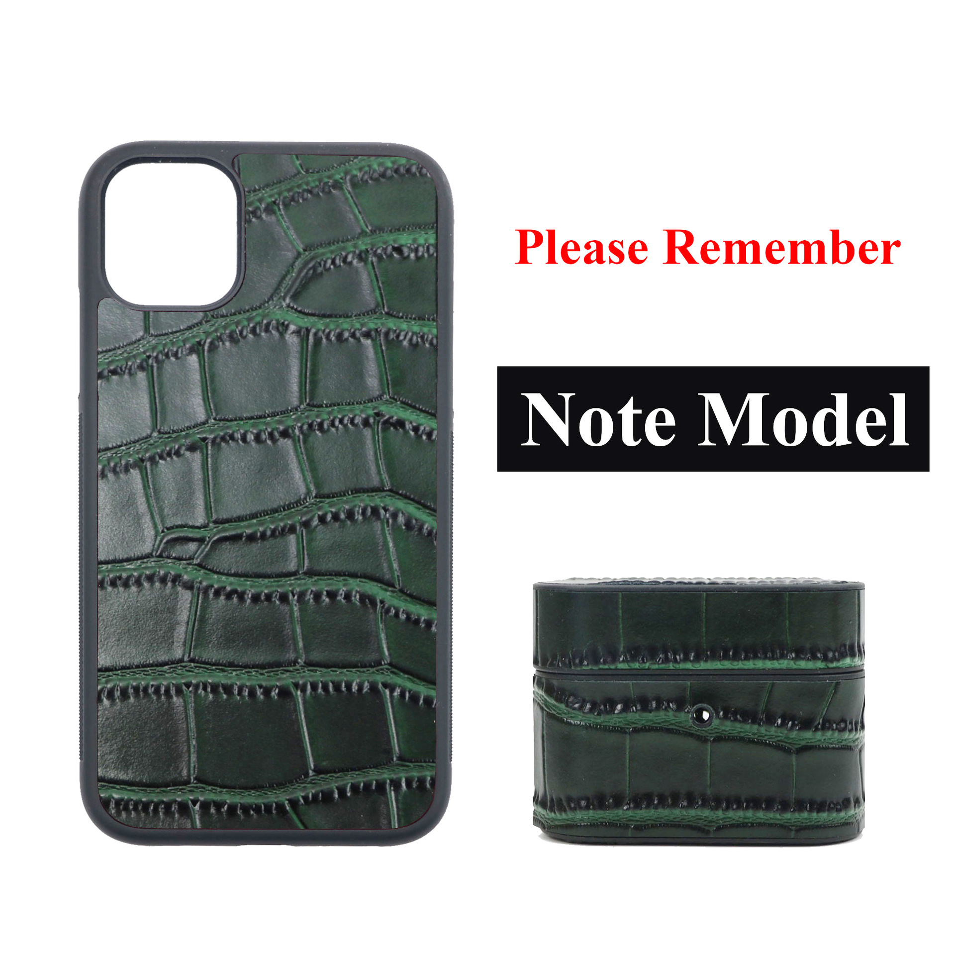 Picture of Crocodile Pattern Leather Set Airpods Bluetooth Headset Protective Case Drop-resistant Apple Phone Case Iphone11-15