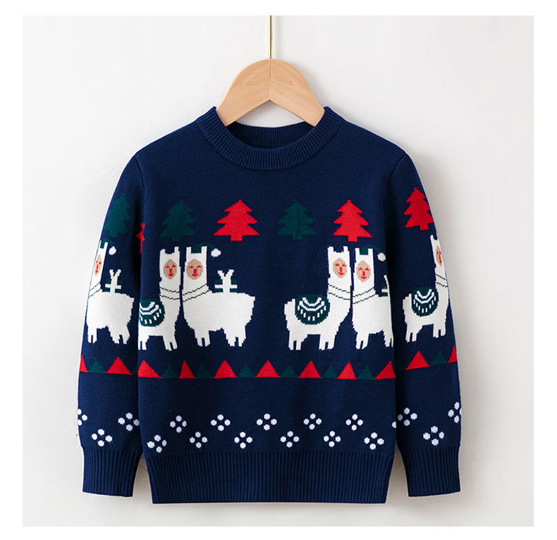 Picture of 2023 Europe and the United States new children's Christmas sweater children's clothing girls boys autumn and winter cartoon pullover sweater