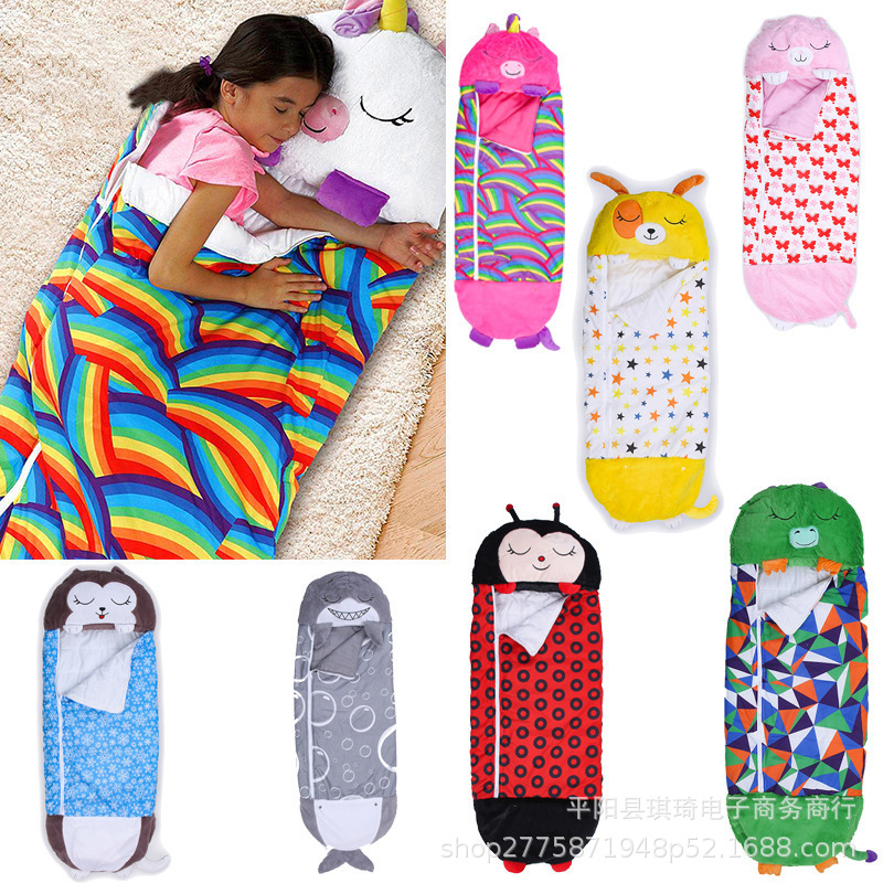 Cross-border Explosions Cross-border Amazon Sleeping Bag Children's Cartoon Animal Pillow Sleeping Bag Camping Sleeping Bag