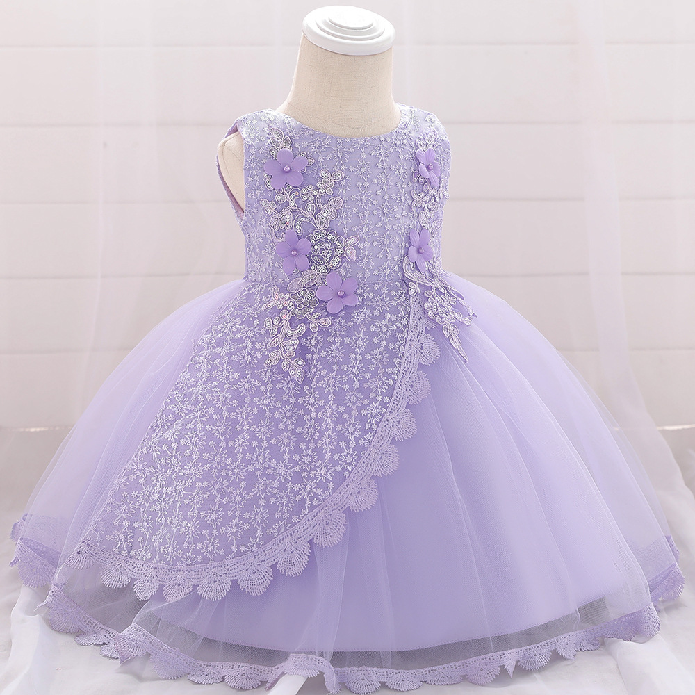 Picture of Amazon's New 2025 European and American Flower Girl Baby Princess Fluffy Skirt Flower Dress Flower Dress Flower Girl Dress Female