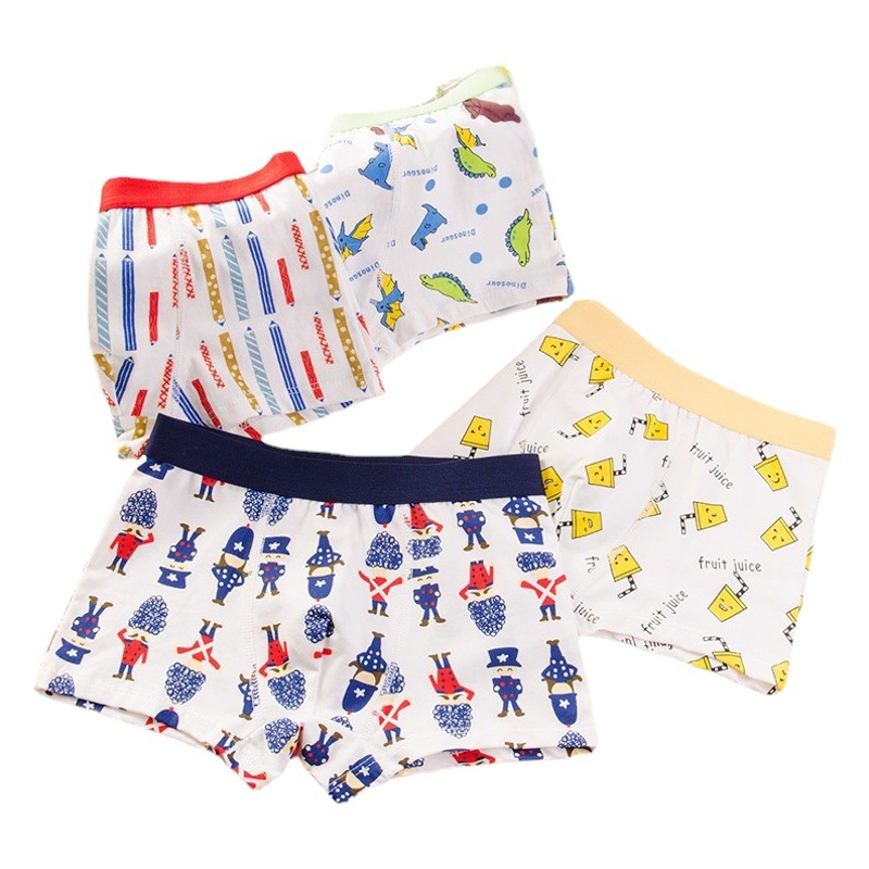 Children's underwear in large children's baby shorts boys underwear flat angle fine shuttle cotton boys underwear wholesale