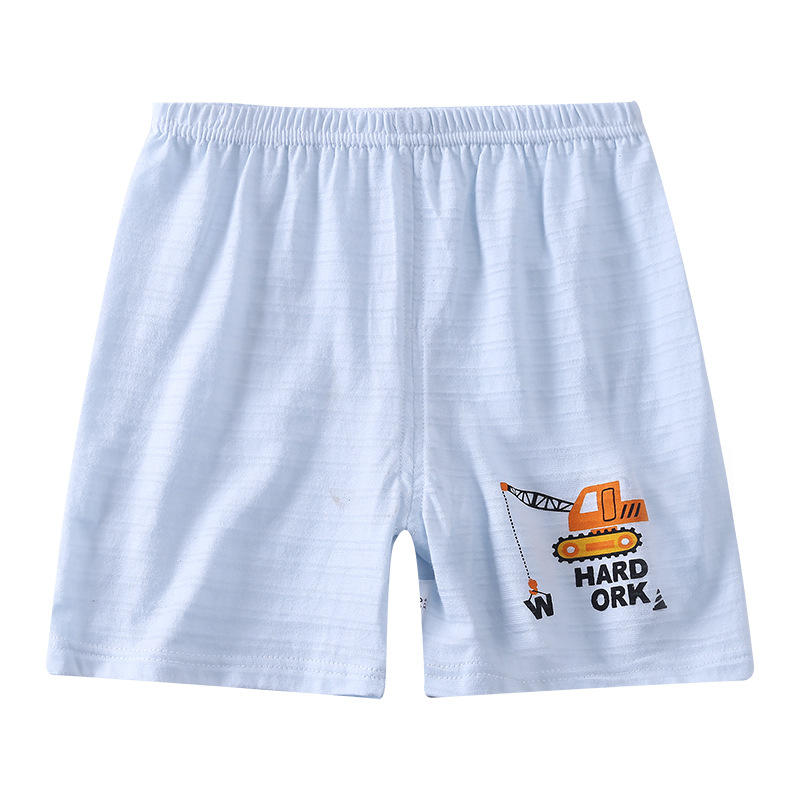 Picture of Slub cotton children's shorts summer baby boys and girls 100 cotton thin loose version 5 pants 2 pieces wholesale