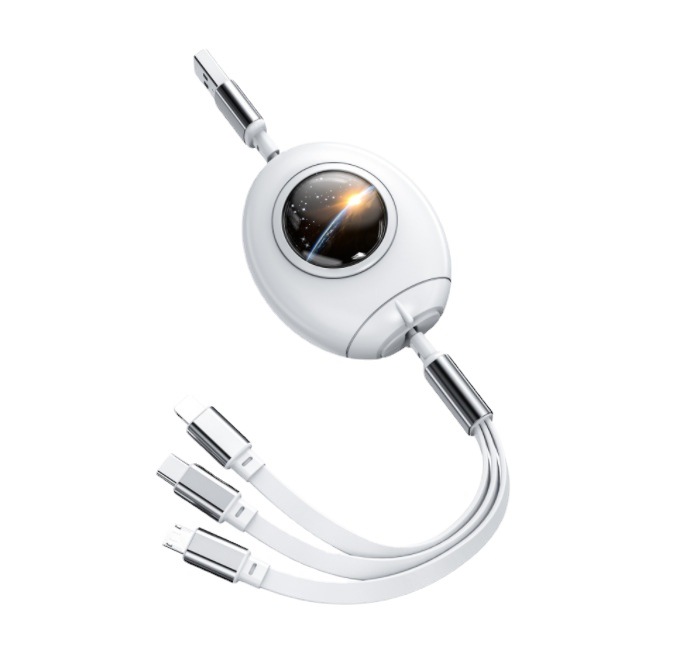 Picture of New capsule one-to-three data line telescopic multi-head charging line 3a fast charging gift line fast charging line