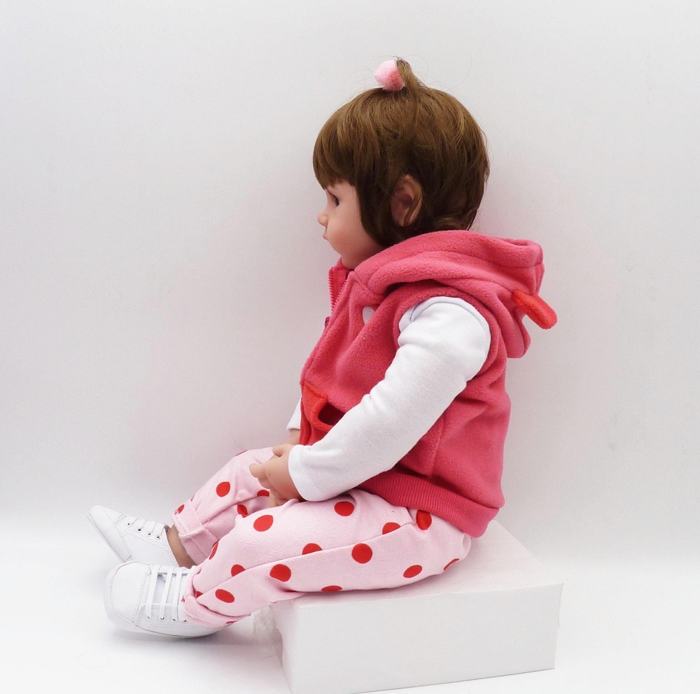 Picture of Bebe Doll Reborn Toddler 47cm Soft Silicone Reborn Baby Doll