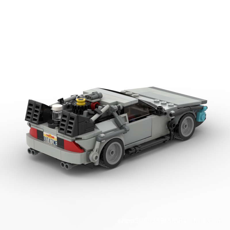 Picture of MOC Compatible Lego Small Particle Building Blocks Set Car 58776 Back to the Future Time Machine Racing