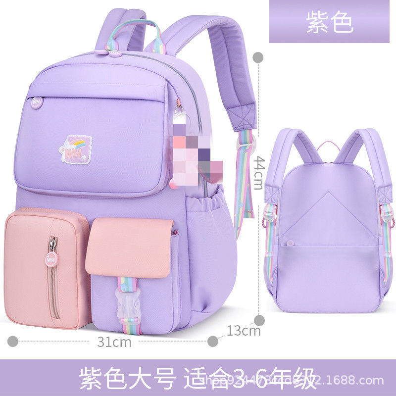 Picture of New Ins Style Primary School Bag Cute Men and Women Burden-Reducing Spine Protection Universal Large-Capacity Kidsren's Backpack