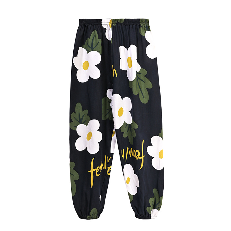 Picture of Summer New Adult Mom Kidsren Boys Girls Family Wear Bloomers Anti-Mosquito Pants Cotton Silk Pants Trousers