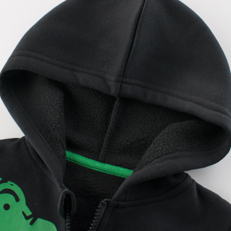 Picture of 27kids Korean version of children's clothing wholesale children's clothing plus velvet boy coat hoodie baby clothing clothing a generation of hair