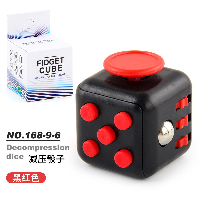 Picture of Cross-border New Strange Toy Decompression Rubik's Cube Vent Decompression Dice Press 6-sided Finger Rubik's Cube Source Factory