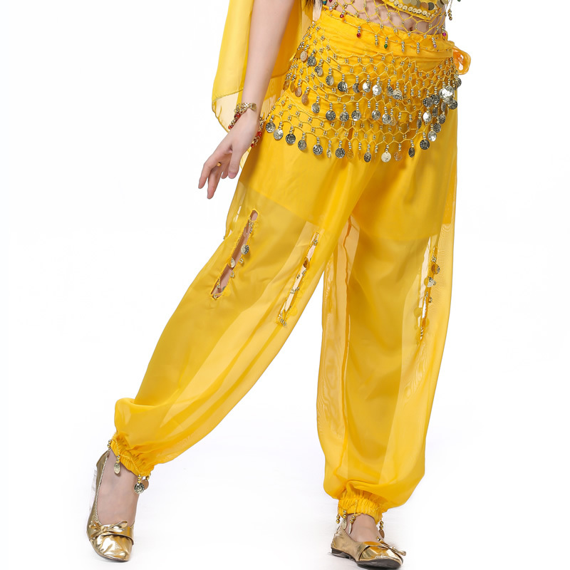 Picture of Dancer coin hanging knickers belly dance performance stage focus super stunning hollow performance dance pants dance pants