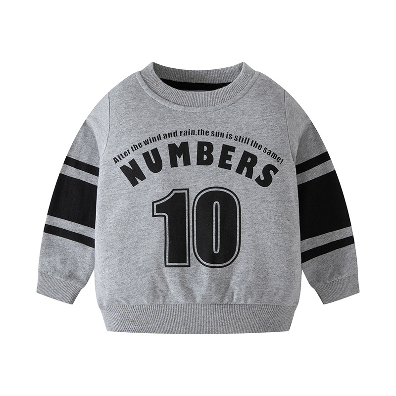 Picture of 2025 K-Style of Kidsren's Cartoon New Autumn and Winter Baby Sweatshirt Letters Boys Pure Cotton Pullover Dropshipping