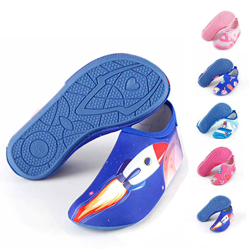 Picture of Factory wholesale children's cartoon beach shoes diving socks swimming shoes breathable non-slip home floor socks soft shoes
