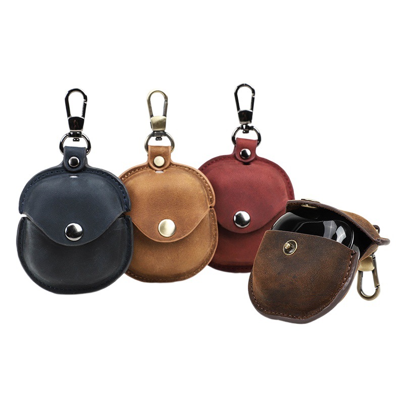 For Samsung Galaxy buds2 headset set crazy horse leather portable bluetooth headset protection set a generation of hair