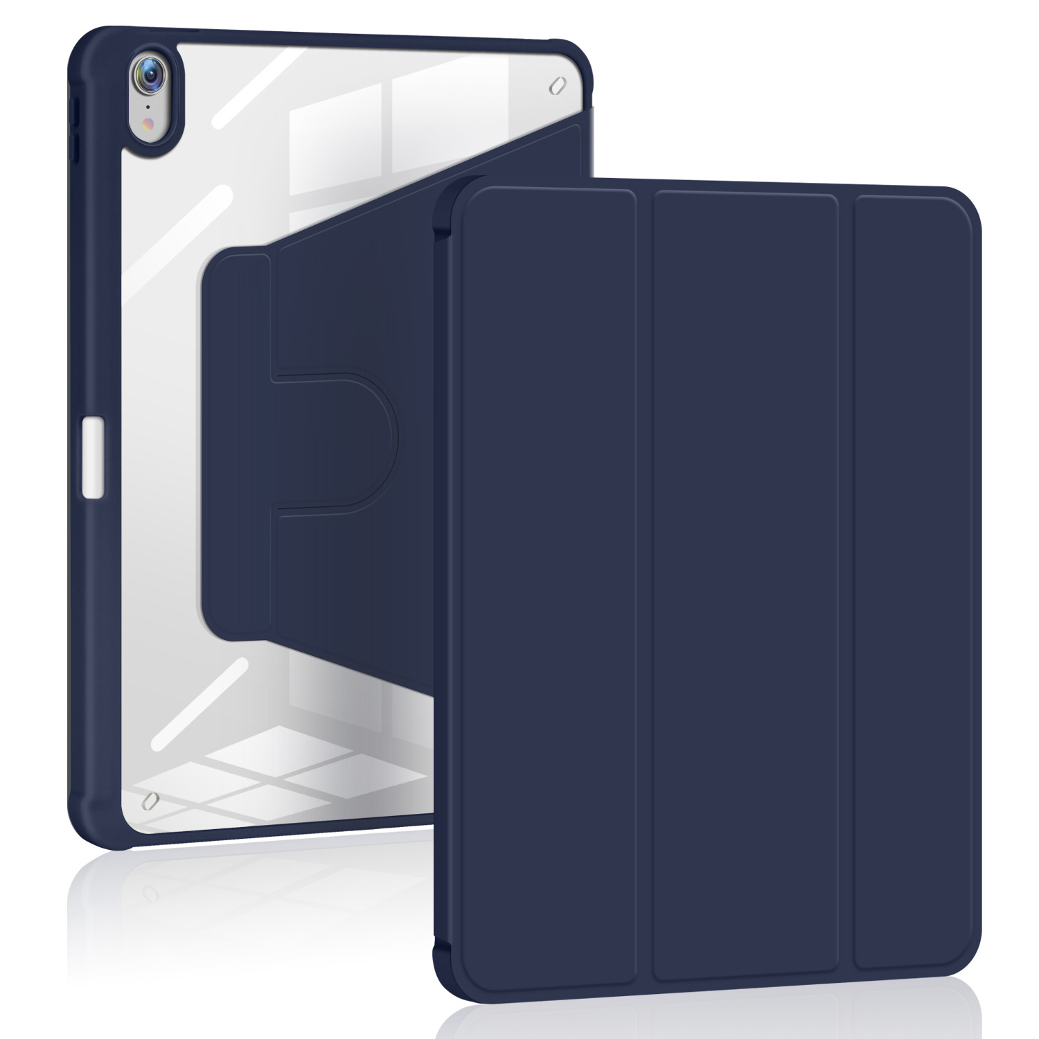 Picture of Applicable ipad10 generation rotating protective sleeve multi-gear adjustment 10.2/10.9/miniTPU pen slot 360 leather case