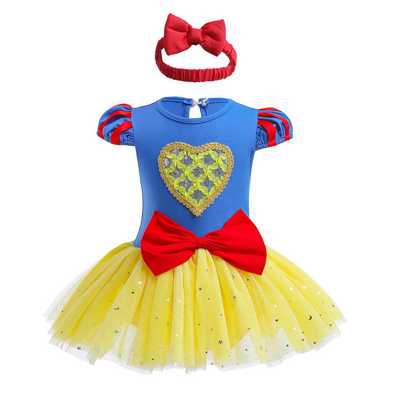 Picture of Halloween Children's Clothing, Short-Sleeved Pullover, Baby Baby Princess Jumpsuit, Princess Style Dress