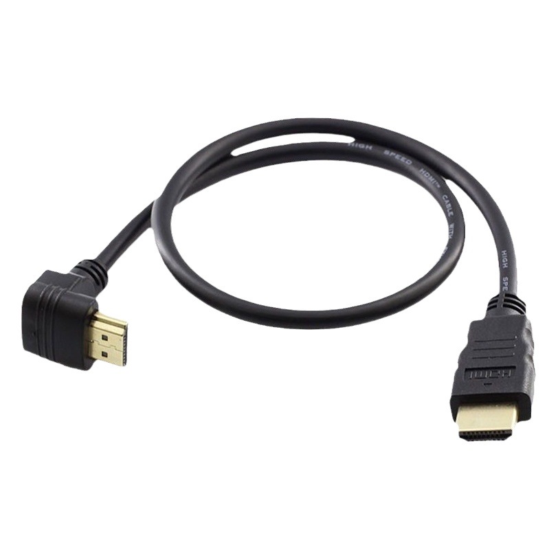 Yongwei HDMI Line hdmi Public to Public 90-degree Right Angle Positive and Reverse Left and Right Bend 1.4 Edition 4K/30Hz hd line