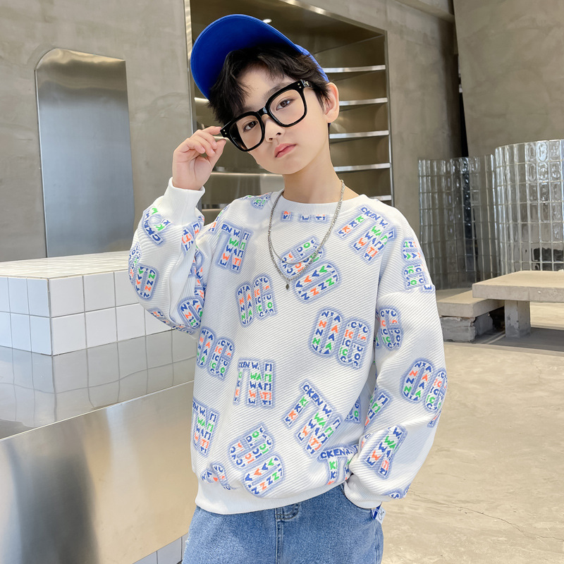 Picture of Children's Wear Boy's Sweatshirt Autumn Wear 2025 New Children's Long Sleeve T-Shirt Big Children's Fashionable Handsome Spring and Autumn Trendy T