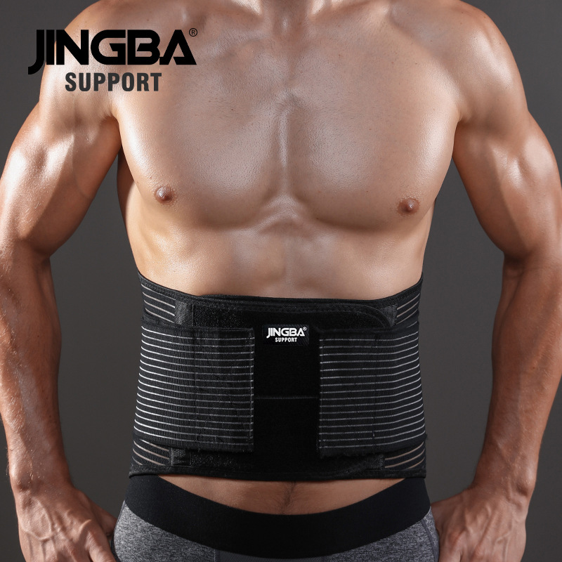 Picture of JINGBA waist breathable pressurized fixed support belt outdoor sports weightlifting fitness running protective gear wholesale