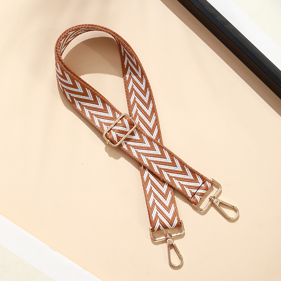 Picture of Bag shoulder strap crossbody strap adjustable widened shoulder strap gold silk jacquard bag strap