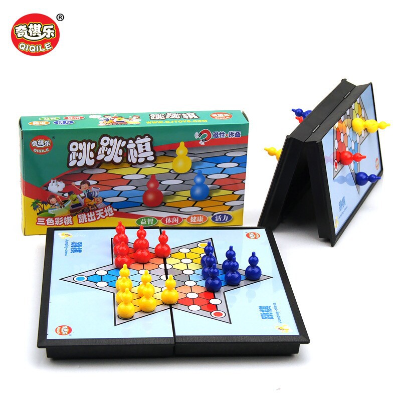 Picture of Children's Magnetic Folding Flying Chess Primary School Kindergarten Portable Five Beast Jumping Chess Educational Toys