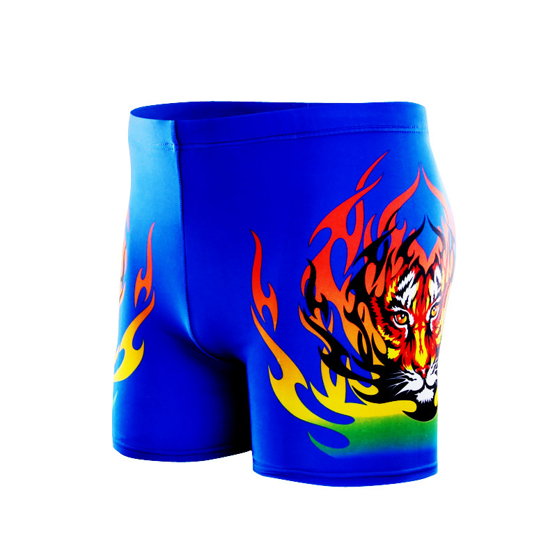 Picture of Factory wholesale boxer swimming trunks men's high waist swimming trunks conservative hot spring beach flame anti-embarrassing sexy tide