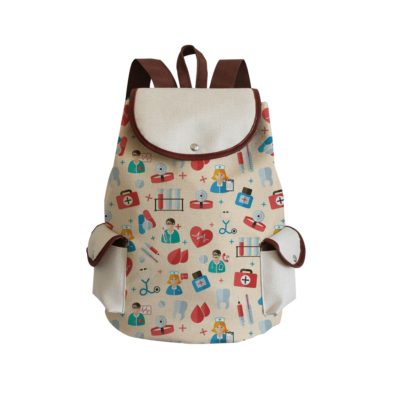 Picture of Cross-border Nurse Printed Backpack Medical Printed Large Capacity Backpack Cartoon Pattern Student Schoolbag Wholesale